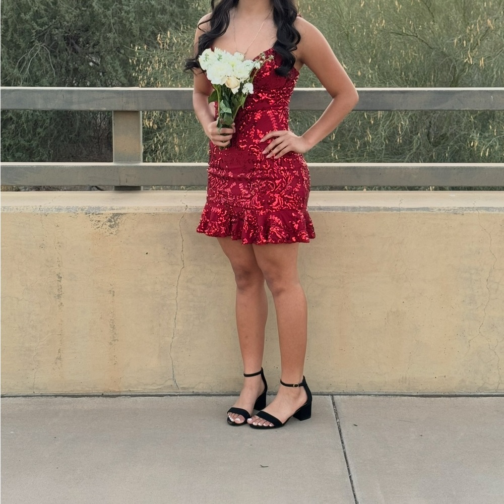 Windsor Sparkling Red Mini Dress